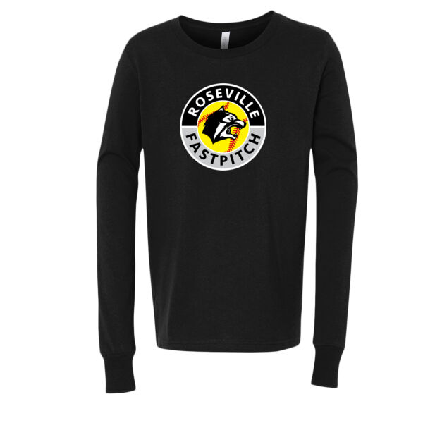 BELLA + CANVAS - Youth Jersey Long Sleeve Tee - Printed Logo ** Add Number for $5! ** Thumbnail