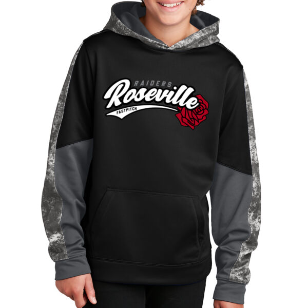 Sport-Tek® Youth Sport-Wick® Mineral Freeze Fleece Colorblock Hooded Pullover - Printed Logo **Add Name for $5! ** Thumbnail