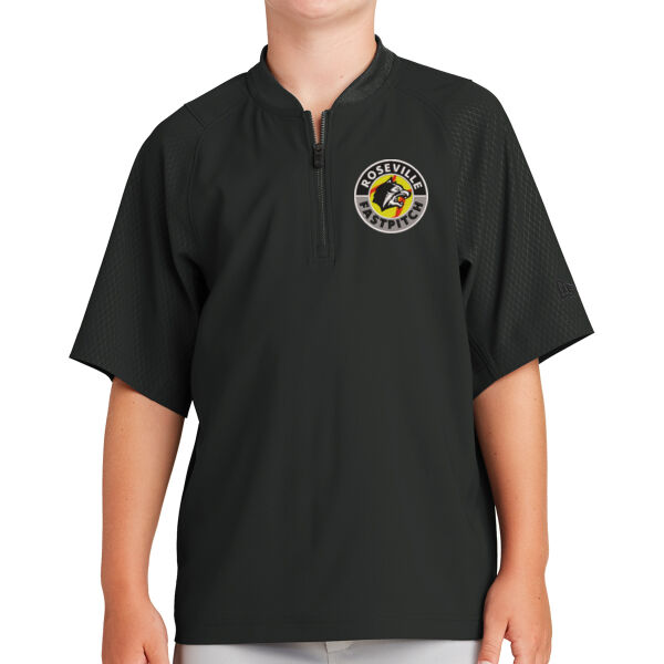 New Era® Youth Cage Short Sleeve 1/4-Zip Jacket - Embroidered Logo **Add Name for $5! ** Thumbnail