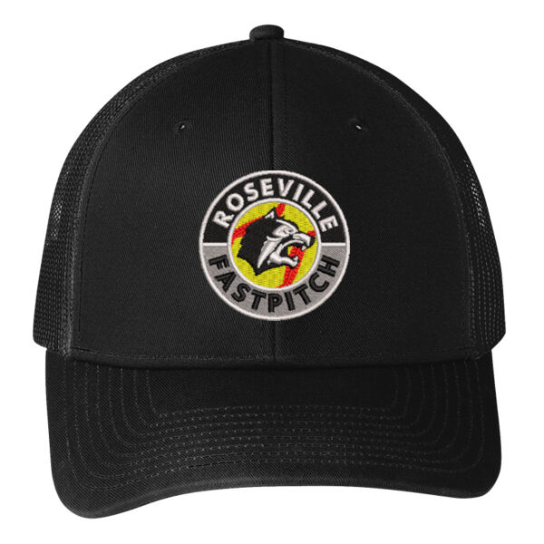 Port Authority® Snapback Trucker Cap - Embroidered Logo Thumbnail