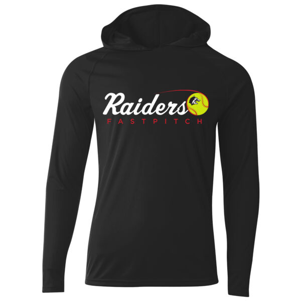 A4 Cooling Performance Long Sleeve Hooded Tee - Printed Logo **Add Name for $5! ** Thumbnail
