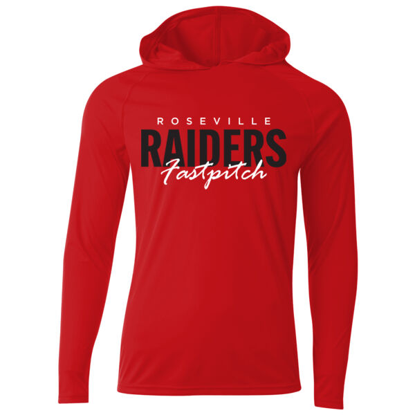 A4 Cooling Performance Long Sleeve Hooded Tee - Printed Logo **Add Name for $5! ** Thumbnail